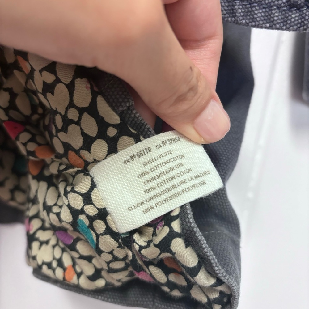 Anthropologie Daughters of the Liberation Grey Short Trench Coat Jacket 10 - Picture 10 of 10